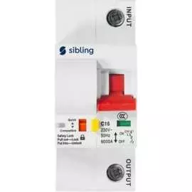 Умный однополюсный автоматический выключатель SIBLING Powerswitch-A20 00-00003052