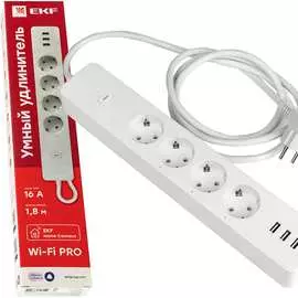 Умный удлинитель EKF PRO HomeConnect RCE-2-WF