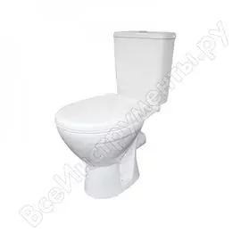 Унитаз-компакт rosa соло, горизонтальный выпуск, 2-режима, сиденье полипропилен, киров 449308