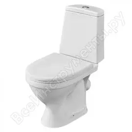 Унитаз-компакт santeri прайм белый, нижний подвод, косой выпуск, 2/режима 1.p205.4.s00.00b.f 023-2522