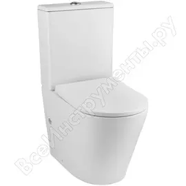 Унитаз-компакт teka nexos безободковый rimless, в комплекте с бачком, тонким сиденьем с микролифтом, белый 117330000