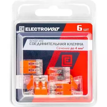 Универсальная 2-х проводная клемма ELECTROVOLT 221-412 ЦБ-00015528