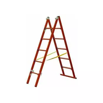 Универсальная двухсекционная диэлектрическая лестница-стремянка Диэлектрик ССД-У 2х5 Д242761