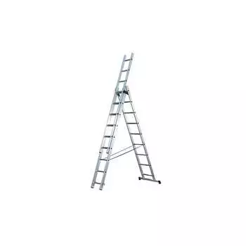 Универсальная трехсекционная алюминиевая лестница STAIRS