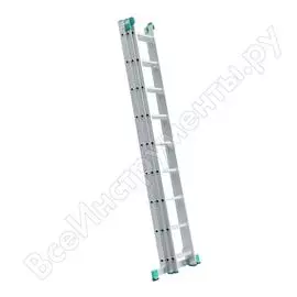 Универсальная трехсекционная лестница alve 3х7 ступеней 7607
