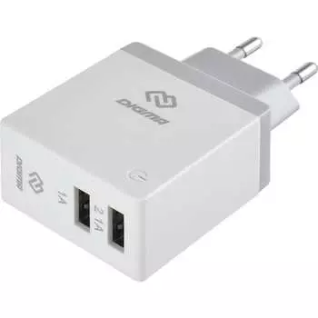Универсальное сетевое зарядное устройство DIGMA DGWC-2U-3A-WG 1079228