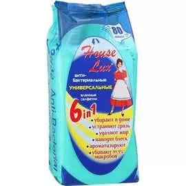 Универсальные антибактериальные влажные салфетки House Lux HOUSE LUX 48261