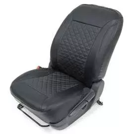 Универсальные авточехлы rival ромб на передние сидения, эко-кожа, черные sc.u2.2