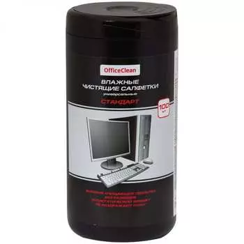 Универсальные чистящие влажные салфетки OfficeClean Стандарт 262496