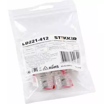 Универсальные компактные двухпроводные клеммы STEKKER LD221-412 32417