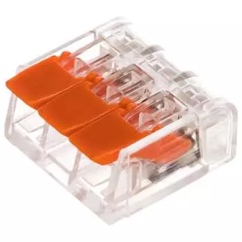 Универсальные компактные трехпроводные клеммы STEKKER LD221-413 32394