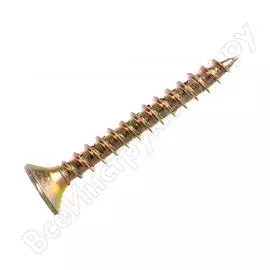 Универсальные шурупы для дерева, дсп, двп зубр желтопассивированные, pz, 5,0x40мм, тф1, 200 штук 4-300391-50-040