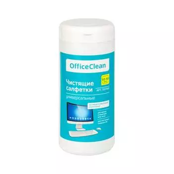 Универсальные влажные салфетки для очистки экранов и мониторов OfficeClean 307369