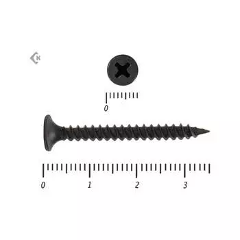 Универсальный черный саморез КРЕП-КОМП 3,5х35 (800 шт.) чм35ф