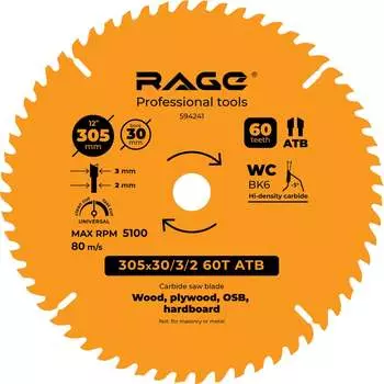 Универсальный диск пильный RAGE 594241