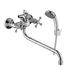 Универсальный двуручный смеситель для ванны decoroom DR54045