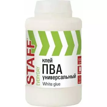 Универсальный клей бумага, картон, дерево Staff пва 880663