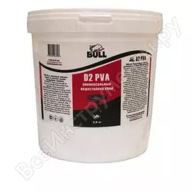 Универсальный клей пва bull d2 2.8 кг bd228