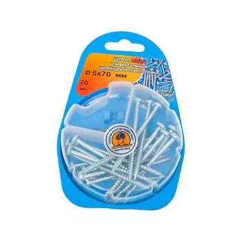 Универсальный оцинкованный шуруп ЕВРОПАРТНЕР MULTI 5x70 20 шт. RB1 0107