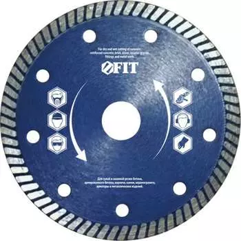 Универсальный отрезной диск алмазный FIT Армобетон турбо 37350