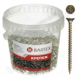 Универсальный саморез bartex 4х50 цинк, банка, 250шт 211756