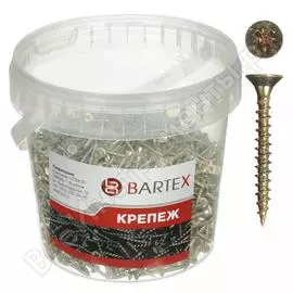 Универсальный саморез bartex 5х30 цинк, банка, 500шт 211760