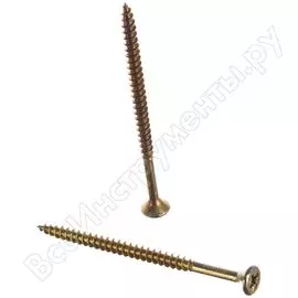 Универсальный саморез по дереву крепстройгрупп 5х80 желтый цинк, 100 шт. 145451