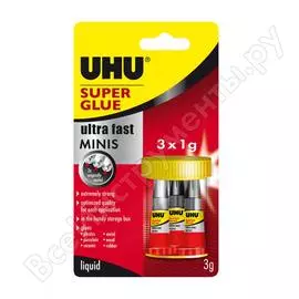Универсальный секундный суперклей UHU ГЛЮ 45415