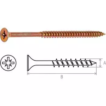 Универсальный шуруп STARFIX 5.0x90 мм, 10 шт. SMZ1-35470-10
