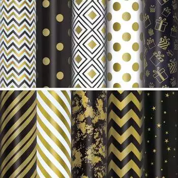 Упаковочная бумага Золотая сказка Golden pattern 591912