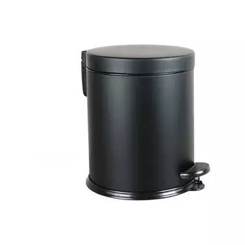 Урна с педалью PRIMANOVA 5, металл/мат.чёрный, высота 27 см, диаметр 20,5 см D-405400-B