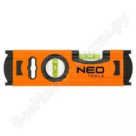 Уровень, алюминиевый 20 см, 2 глазка neo 71-030