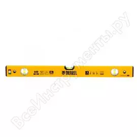 Уровень denzel алюминиевый, 600 мм, фрезерованный, 3 глазка 33681