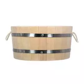 Ушат шайка банные штучки банька 6 л, с пластиковой вставкой, липа 31168