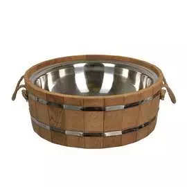 Ушат шайка банные штучки таежный, 12.5 л, термо с нержавеющей вставкой, липа 31091