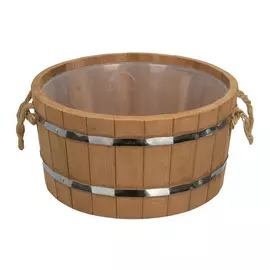 Ушат-шайка банные штучки таёжный, 10 л, термо с пластиковой вставкой, липа 31068