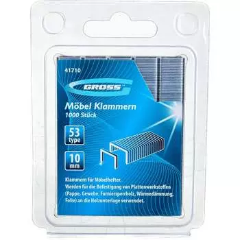 Усиленные скобы для мебельного степлера GROSS 41710