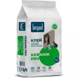 Усиленный клей для плитки и керамогранита Bergauf Keramik Pro С1 65371