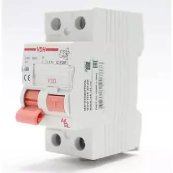 Устройство защитного отключения AKEL УЗО-VDH-2P-100A-30mA-ТипAC 400663