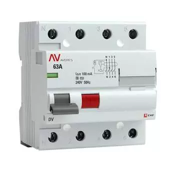 Устройство защитного отключения EKF AVERES DV rccb-4-63-100-s-av