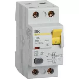Устройство защитного отключения IEK ВД1-63 УЗО MDV12-2-063-100