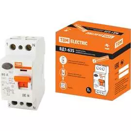 Устройство защитного отключения TDM ELECTRIC УЗО ВД1-63S SQ0203-0062