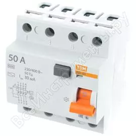 Узо TDM ELECTRIC ВД1-63 2Р 50А 30мА тип А SQ0203-0079