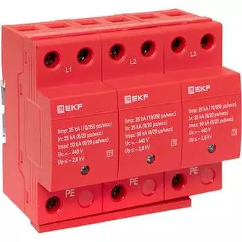 Устройство защиты от импульсных перенапряжений EKF Iimp spd-t1-3p