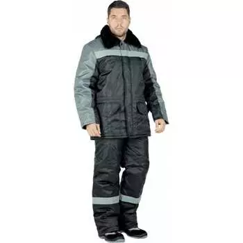 Утепленная куртка гк спецобъединение регион черно-серая, р. 120-124, рост 194-200 кур 314/120/194