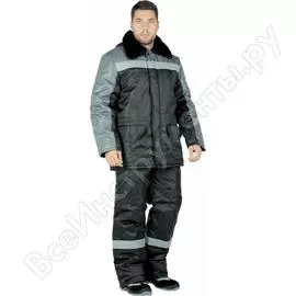 Утепленная куртка гк спецобъединение регион черно-серая, р. 96-100, рост 158-164 кур 314/ 96/158