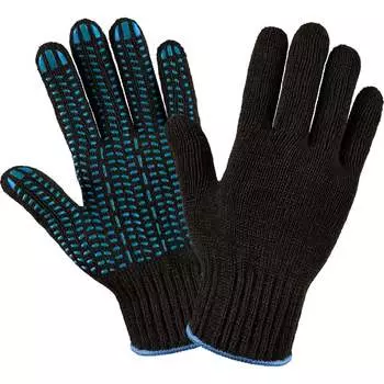 Утепленные рабочие двойные перчатки Фабрика перчаток 5-75-ДВ-ЧЕР-ПР-(XL)