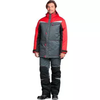 Утепленный костюм ГК Спецобъединение серый/чёрный/красный Кос 465/104/158