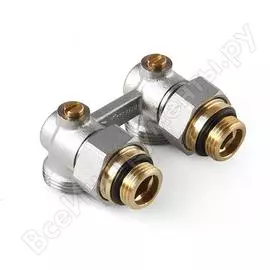 Угловой узел нижнего подключения для 2-х труб. систем PRO AQUA INS201HVAx