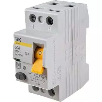 Узо IEK ВД1-63 2п, AC, 50А, 30мА MDV10-2-016-035